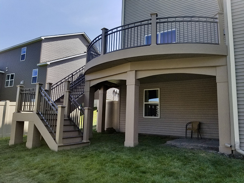 TimberTech AZEK with Column Arches - Custom deck built by Dream Decks in Twin Cities, Minnesota