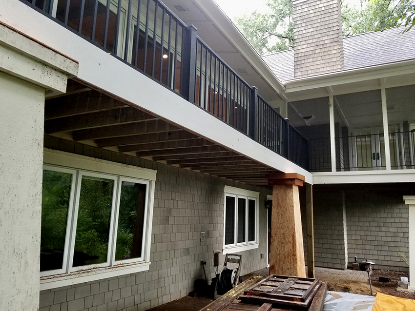 TimberTech AZEK with LP Column Wraps - Custom deck built by Dream Decks in Twin Cities, Minnesota