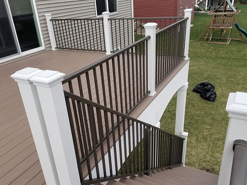 TimberTech Decking & Westbury Railing – View 2 - Custom deck built by Dream Decks in Twin Cities, Minnesota