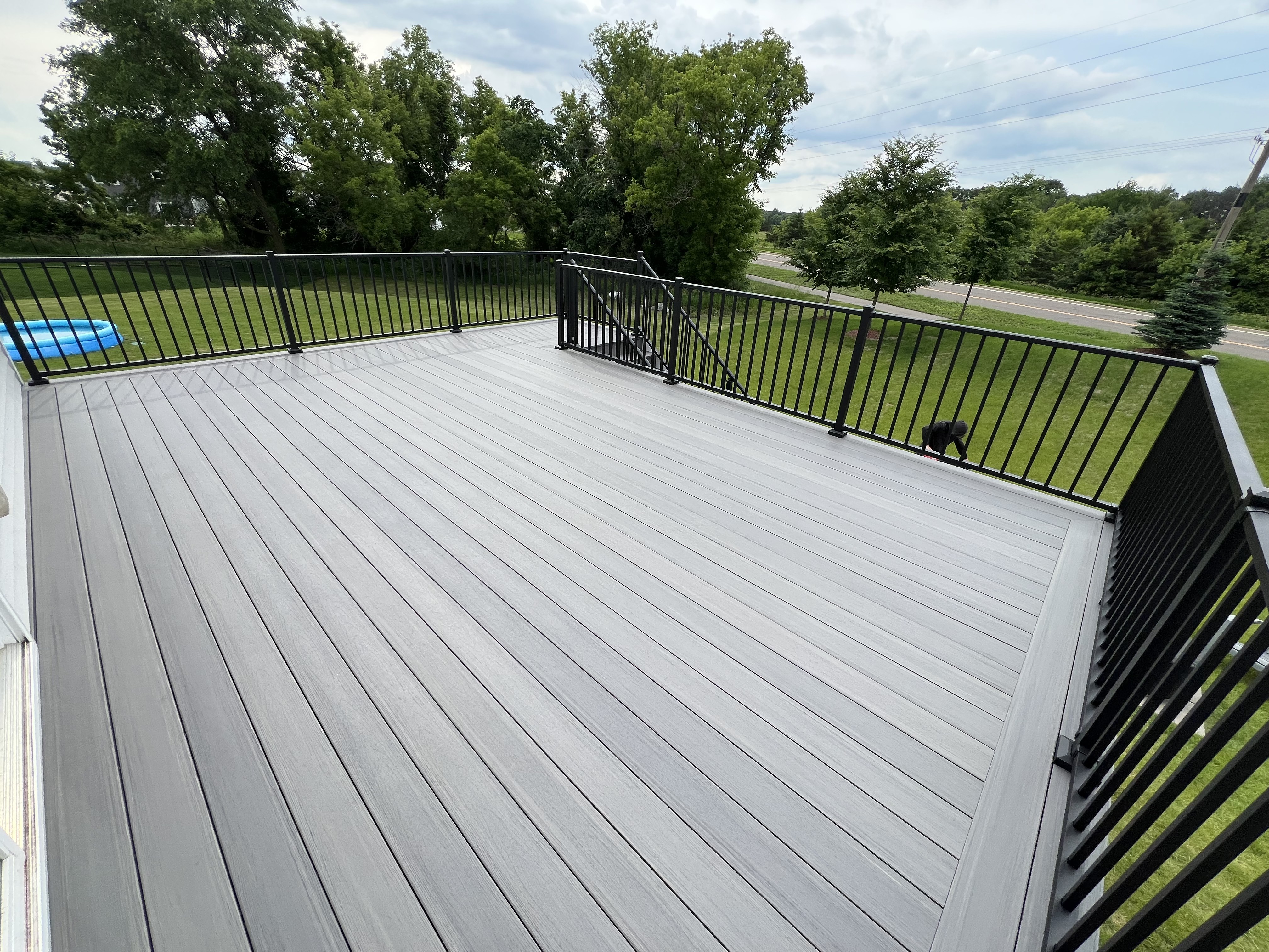 TimberTech Decking & Westbury Railing – Angle - Custom deck built by Dream Decks in Twin Cities, Minnesota